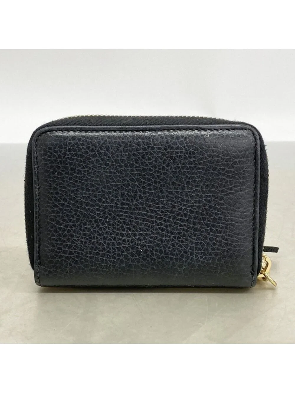 Gucci Coin Case Soho Leather Black Champagne Gold - Picture 9 of 9